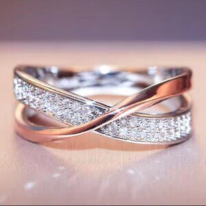 Silver Two Tone Women’s Diamond Ring
